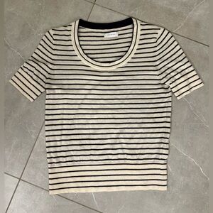 Italic cashmere and silk knit striped top. Size small.